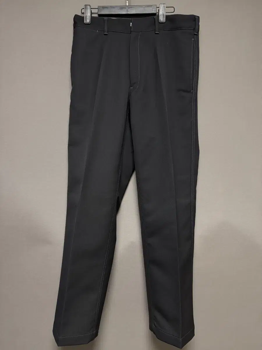 [48] FW21 Lemaire Woolly Straight Trousers Black