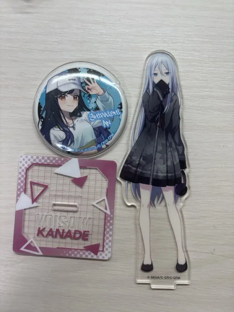 Pseka Yoisaki Kanade vNew Month acrylic stand Shiraishi An Only Shop CanBadge