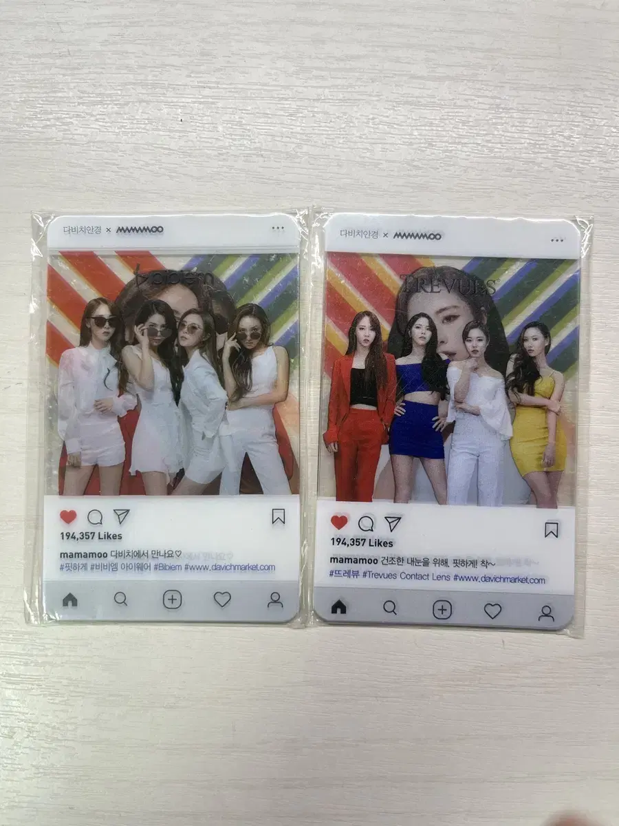 Mamamoo Davichi Transparent Photocard