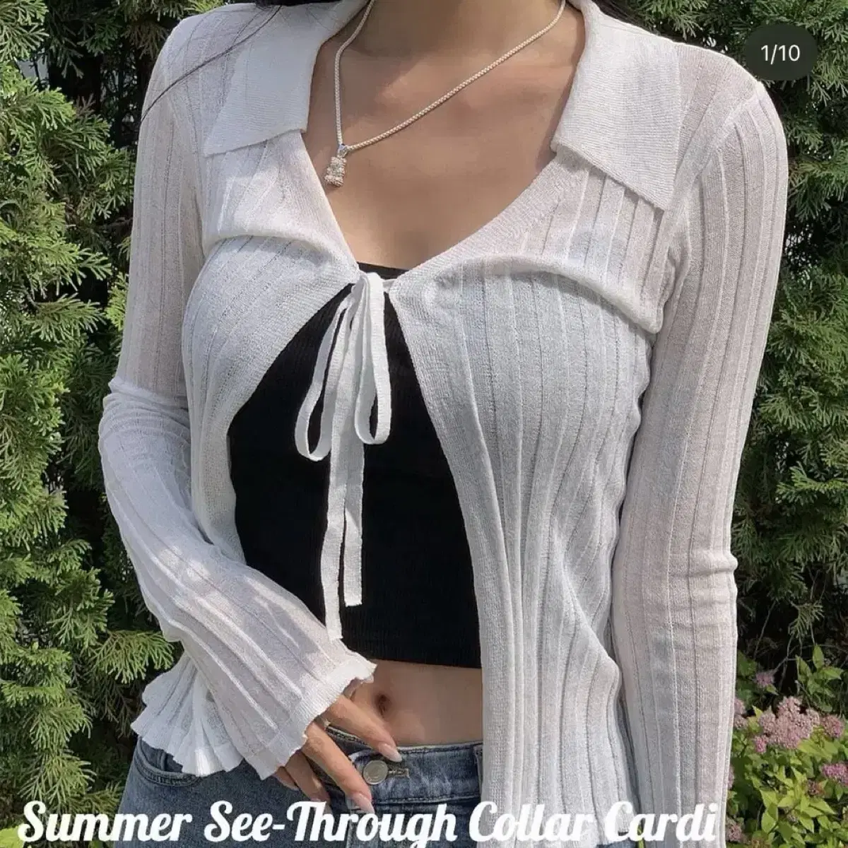 페일제이드 Summer See-Through Collar Cardi