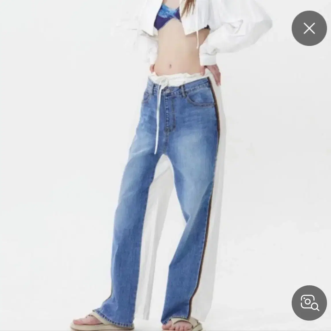 더오픈프로덕트 오픈와이와이 front jeans cotton pants