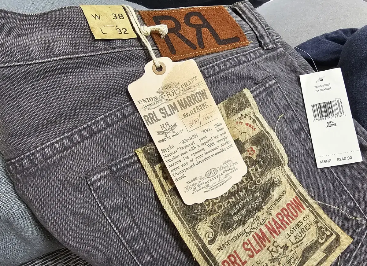 RRL Vintage gray denim pants for D.L. RRL