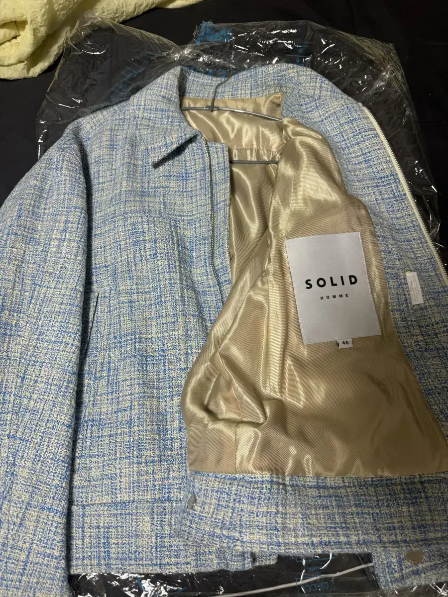 Solid Homme 23FW bloo Tweed Jacket 46 (haneul)