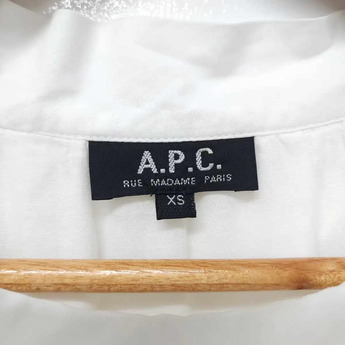 아페쎄 A.P.C 화이트 슬리브리스 미니원피스 셔츠