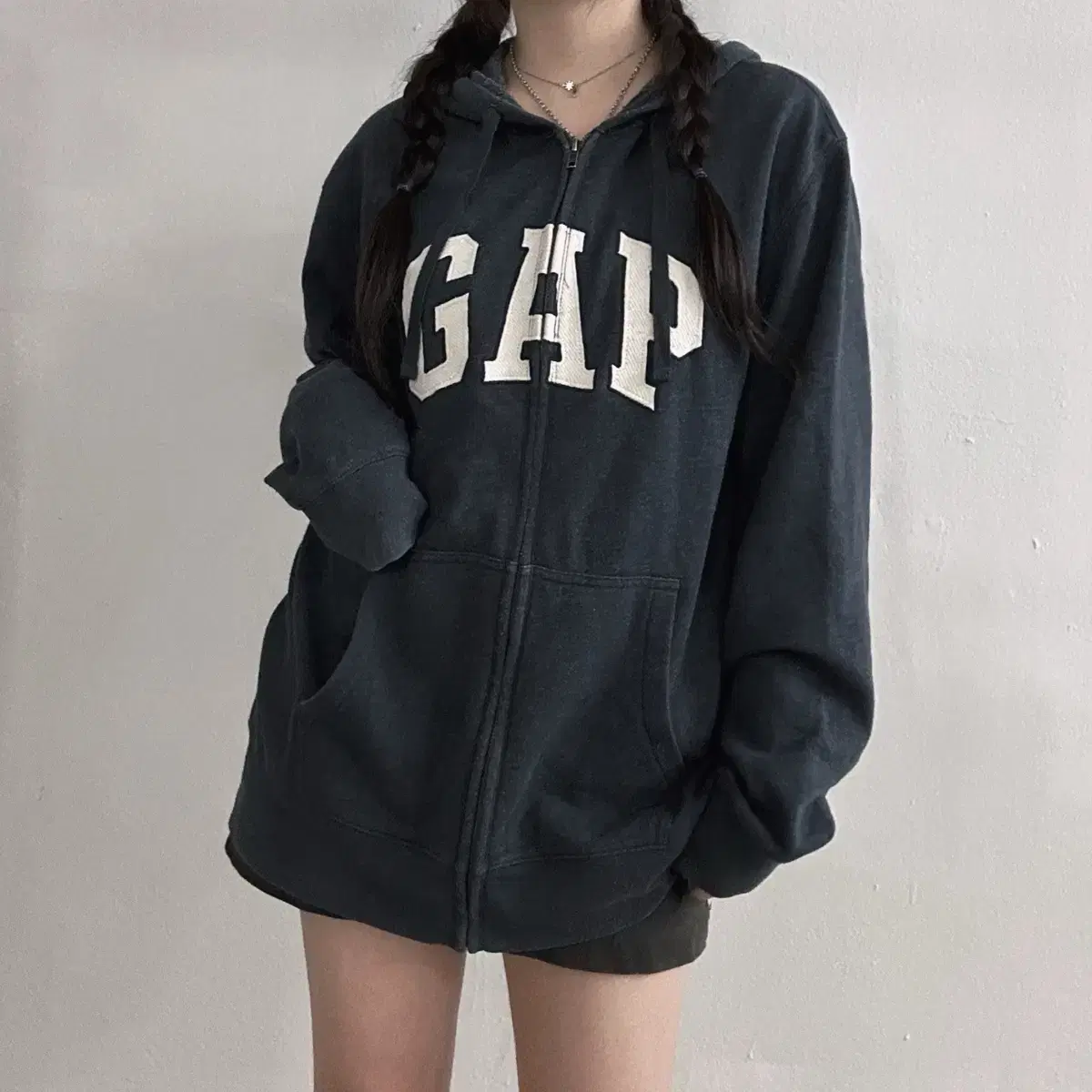 (XL) GAP 갭 기모 후드집업