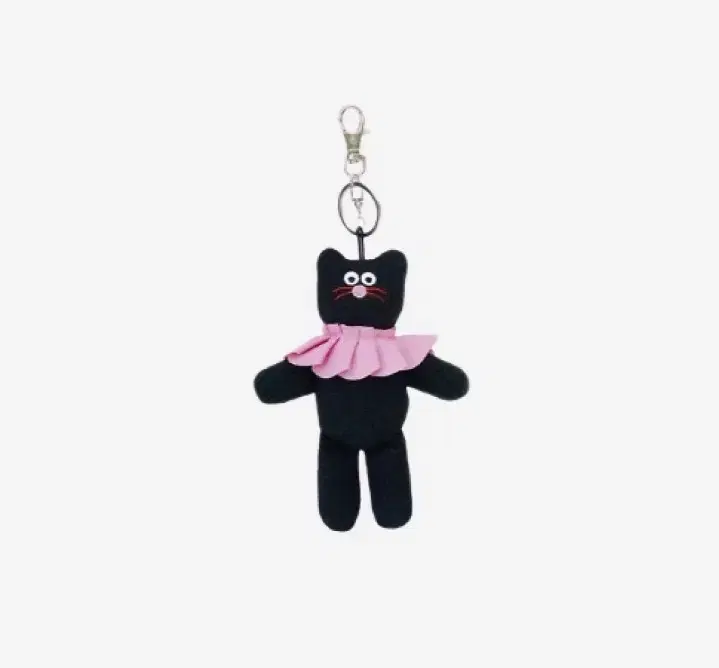 Mo Nam Hee Pink Blingy Knit keyring black pink