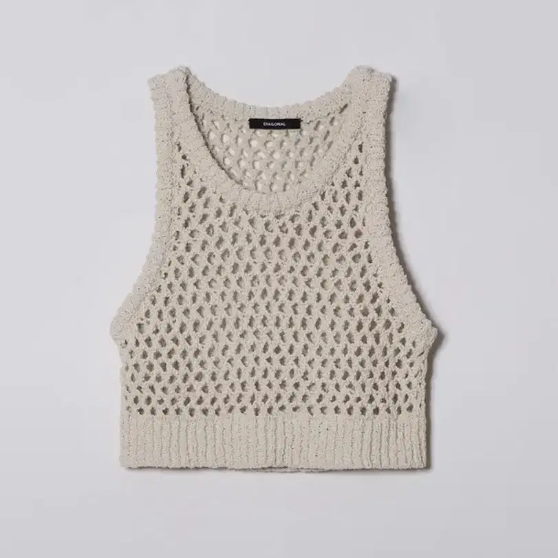 다이애그널 rope knit sleeveless