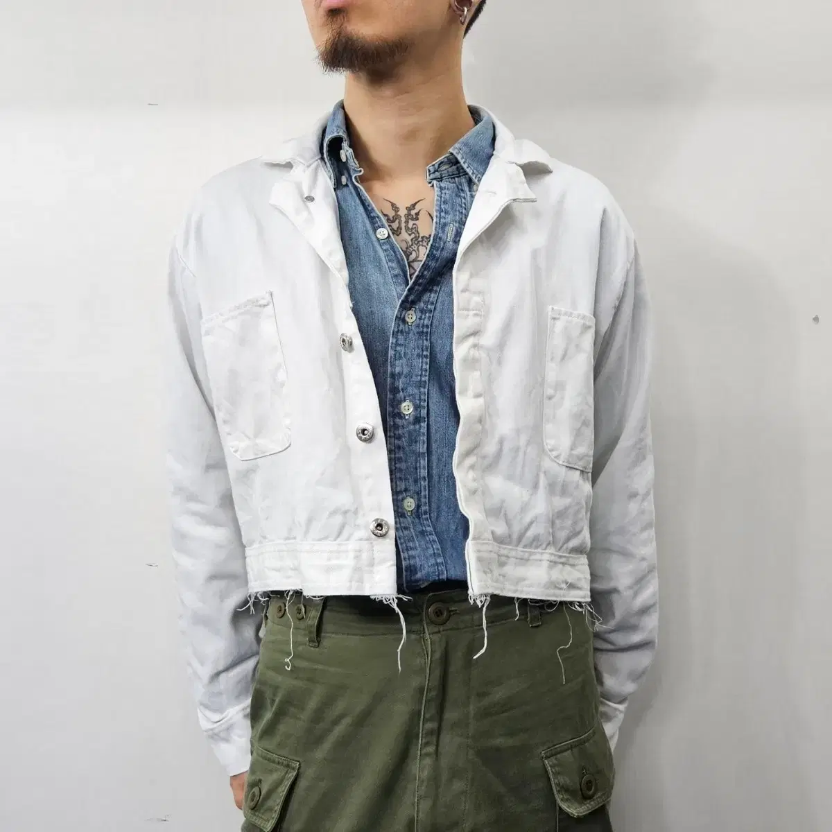 Red kap overalls cut work jacket