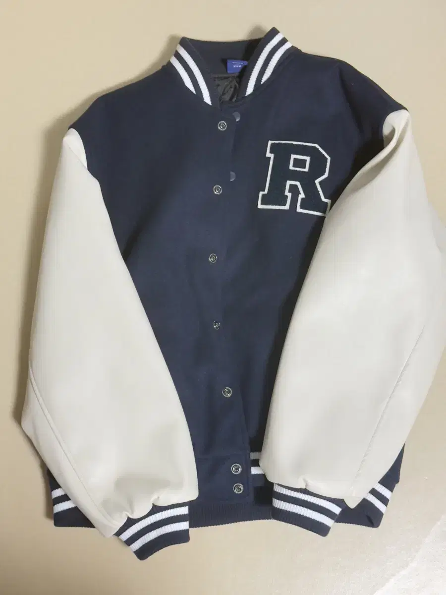 Low-Wrap Varsity Jacket Navy M