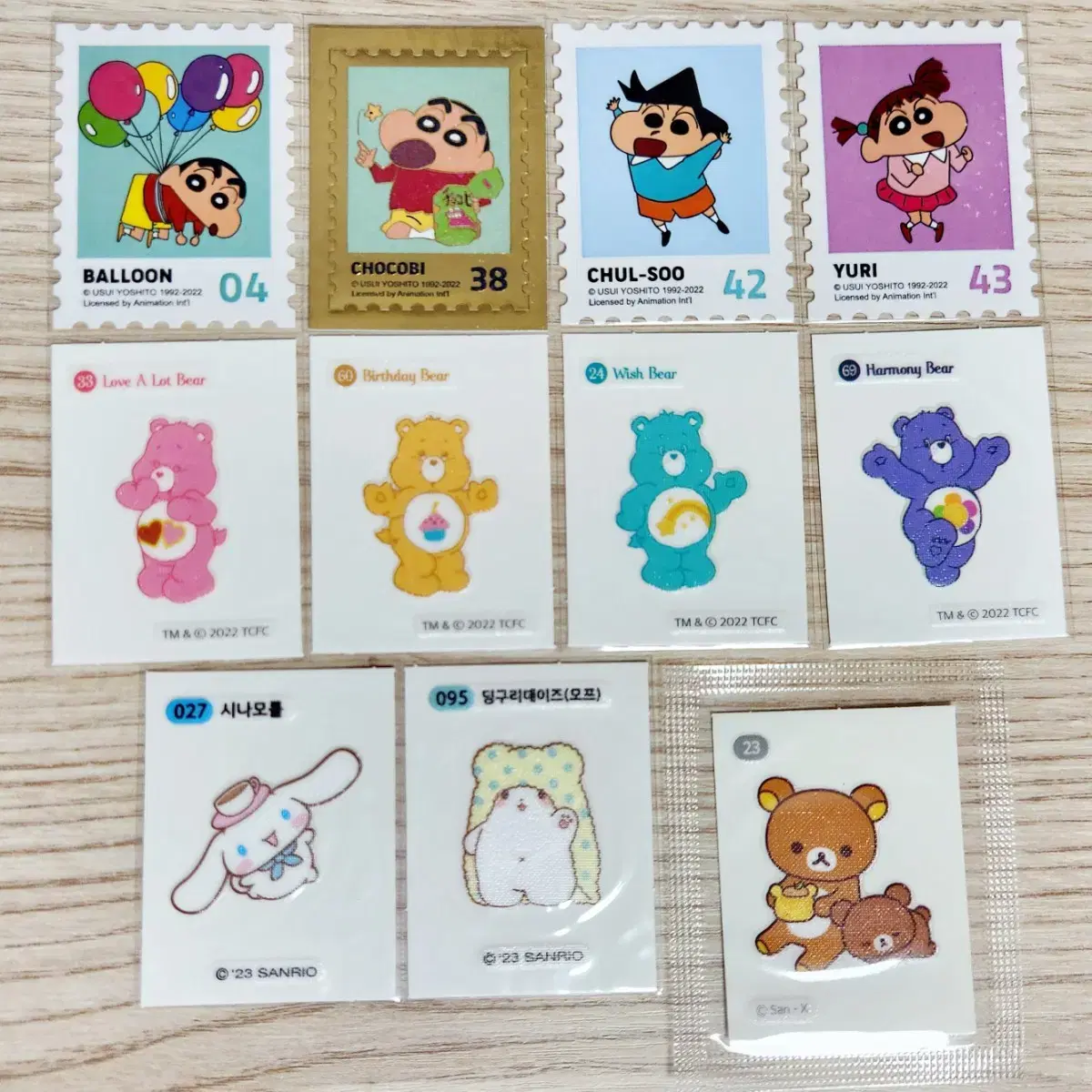 Changu & Care Bear & Sanrio & Rilakkuma Bandibutibutibu Seals in Bulk