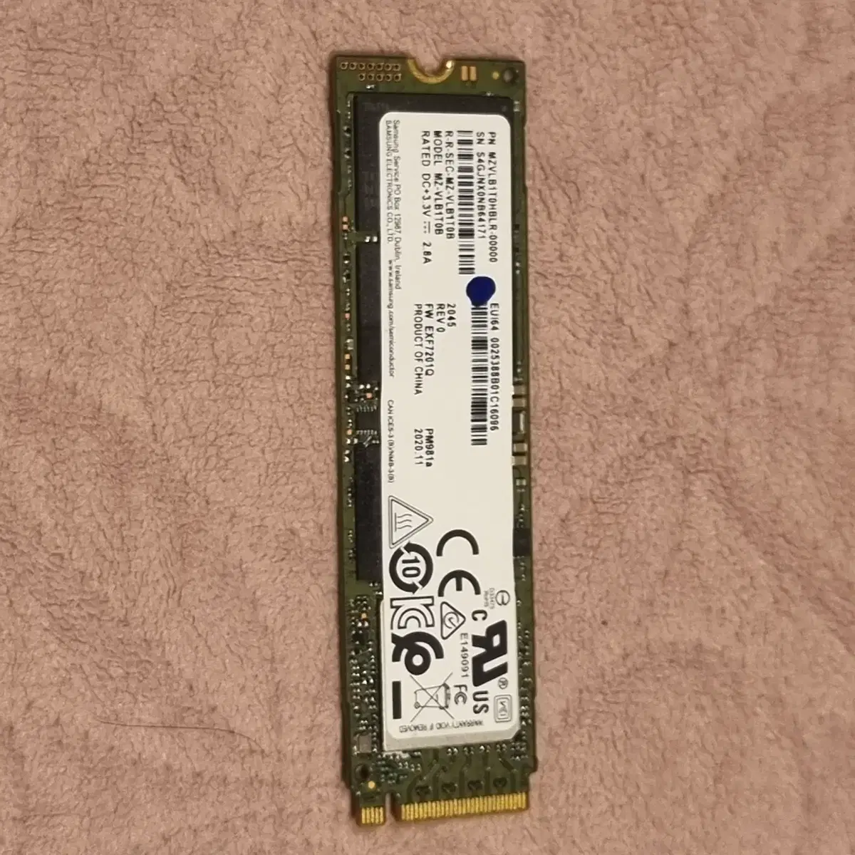 삼성 PM981a NVMe SSD 1TB