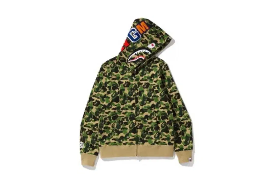 Vape Genuine L A.B.C. Camo Shark Hoodie Zip Up Green Camo