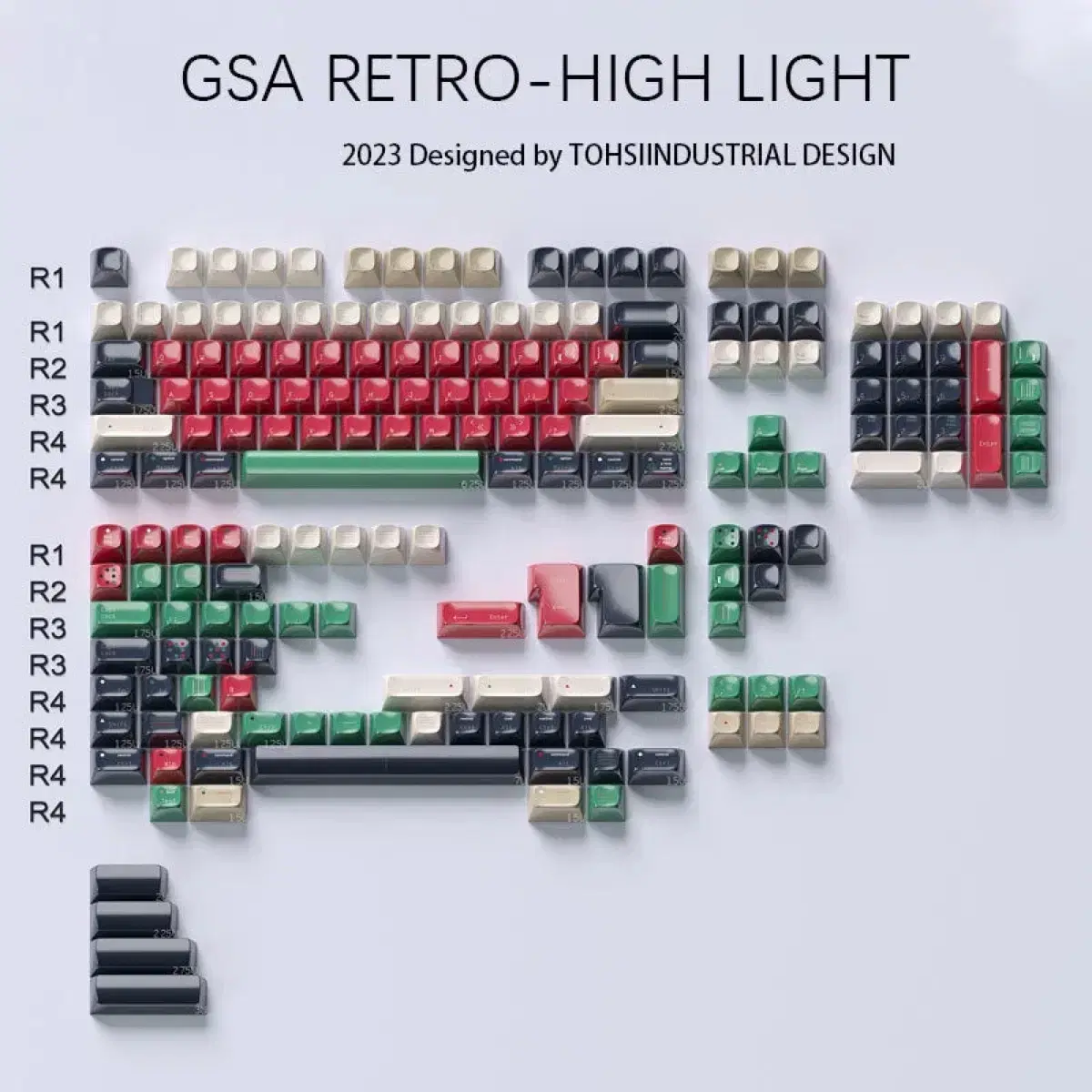 Tohsi GSA Retro High Light 키캡