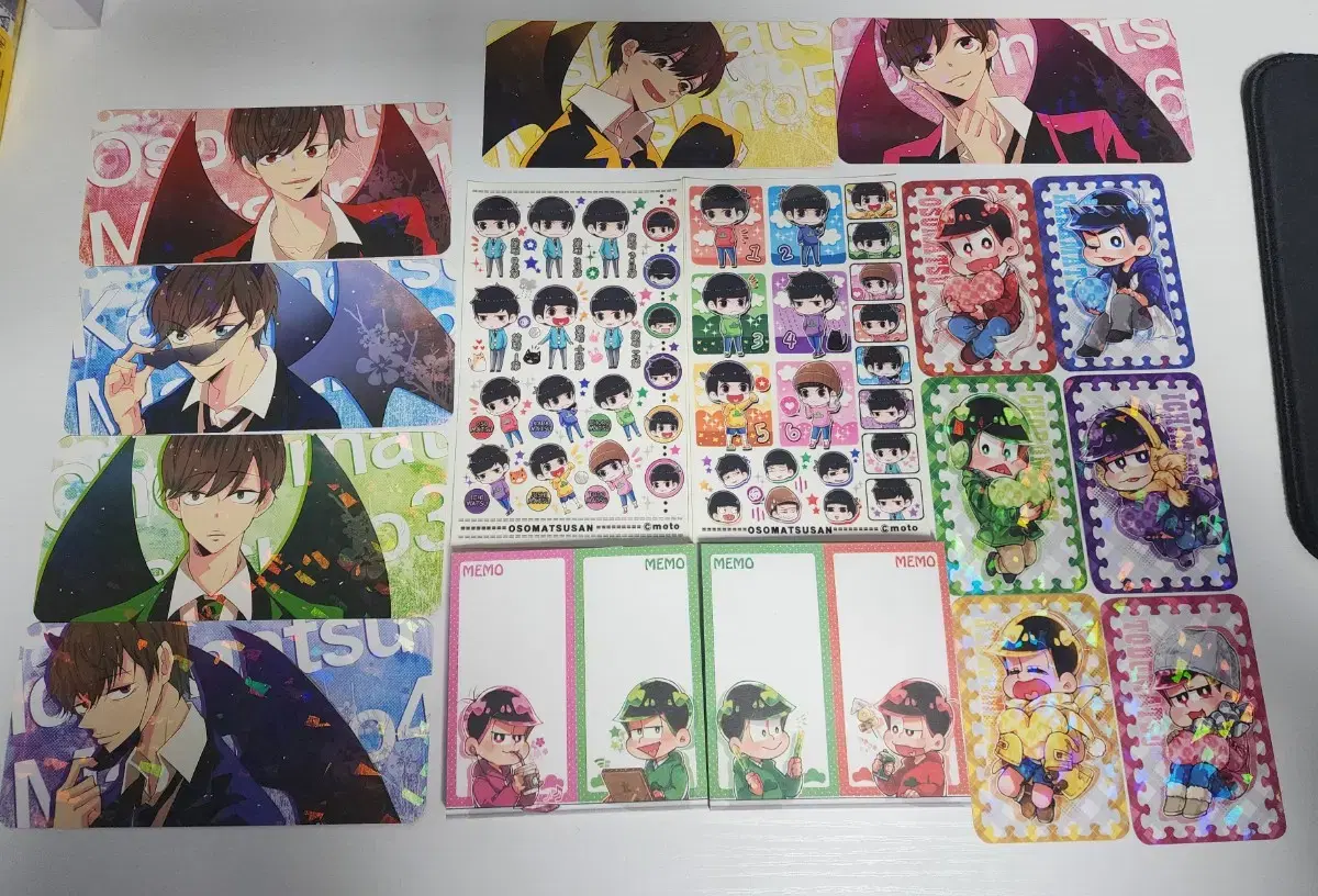 Osomatsu Award unofficial goods Kardtech sticker Notepad