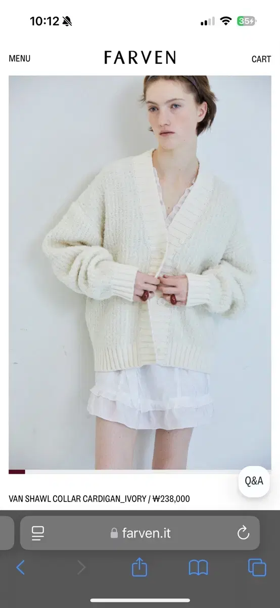 파르벵 VAN SHAWL COLLAR CARDIGAN