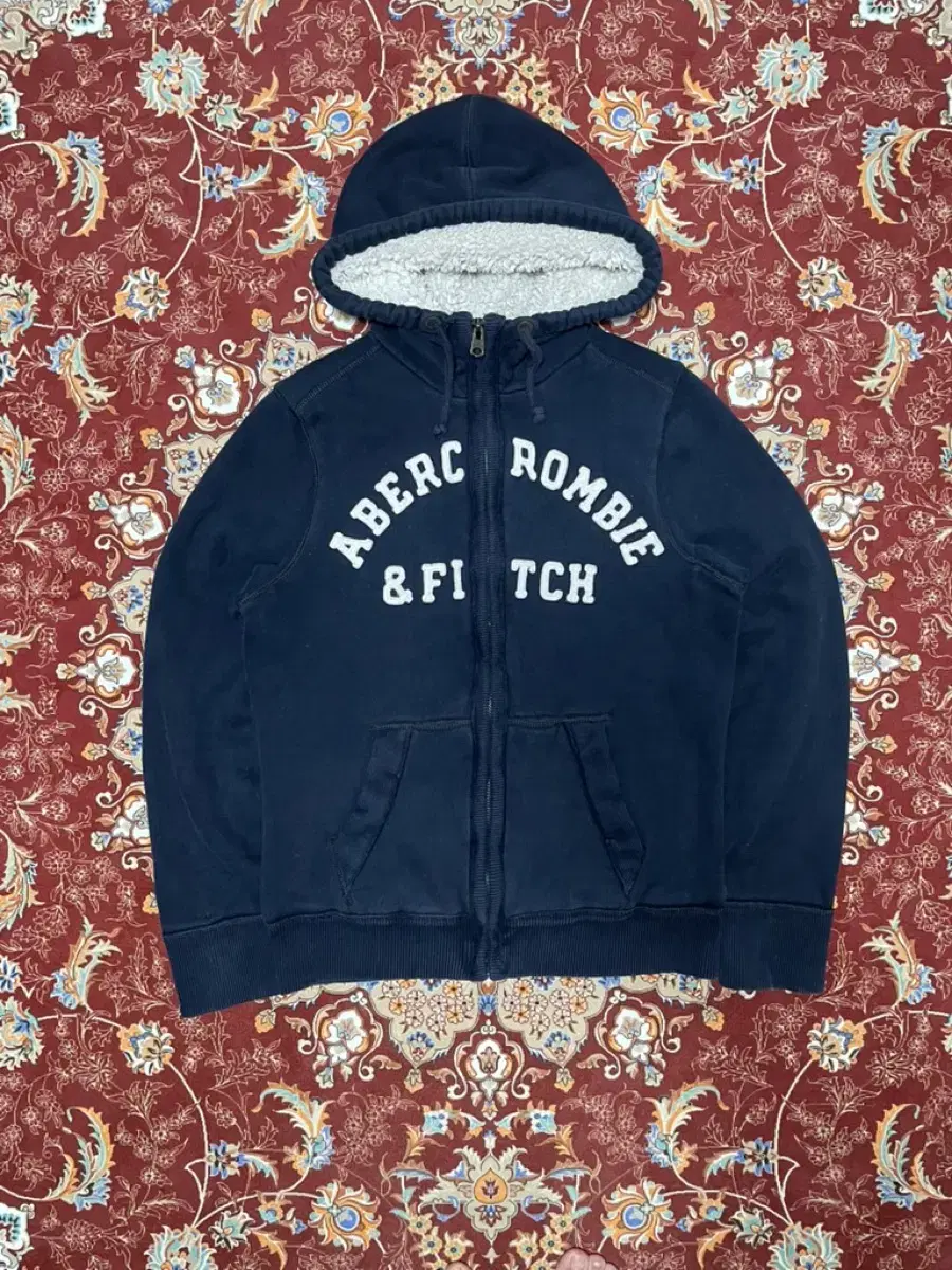 Abercrombie & Fitch Fleece Hoodie Zip-up Navy