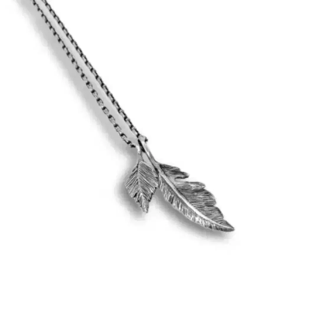 바호스튜디오 목걸이 two leaf necklace