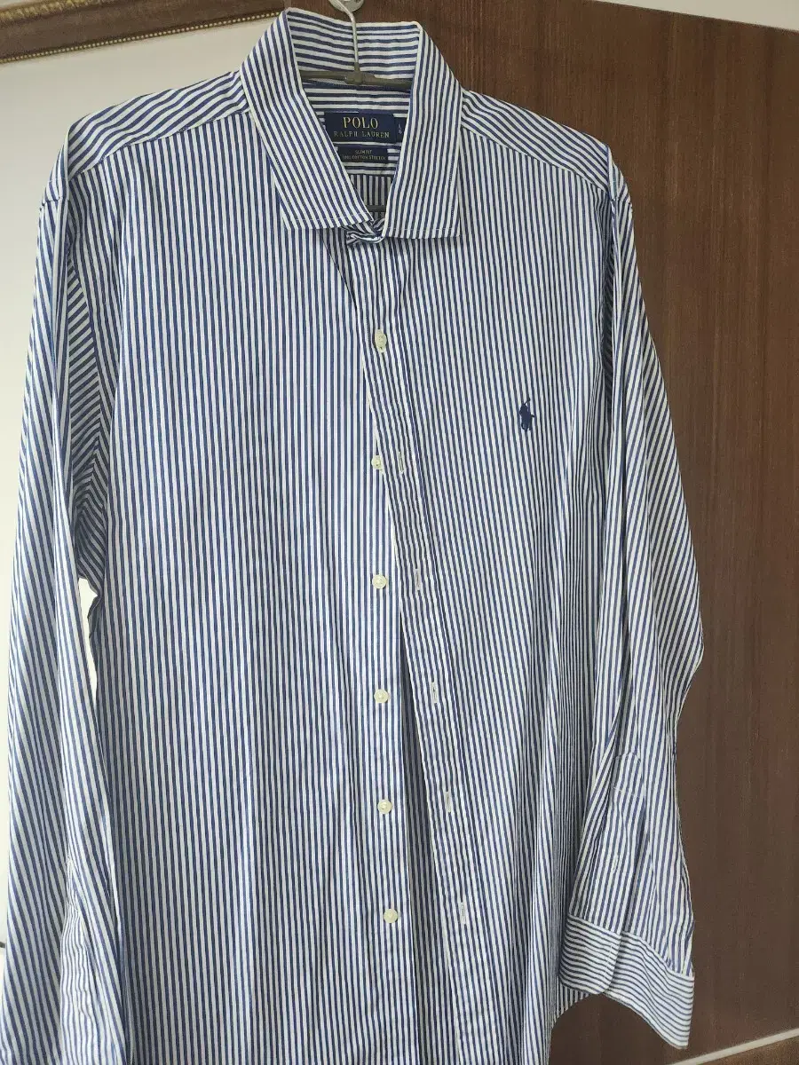 Polo bloo Striped Shirt L Poplin Bloo