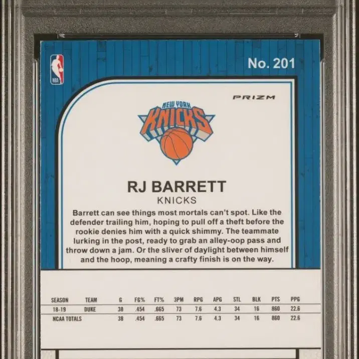 psa9 RJ Barrett black pulsar 알제이 배럿 블랙펄사