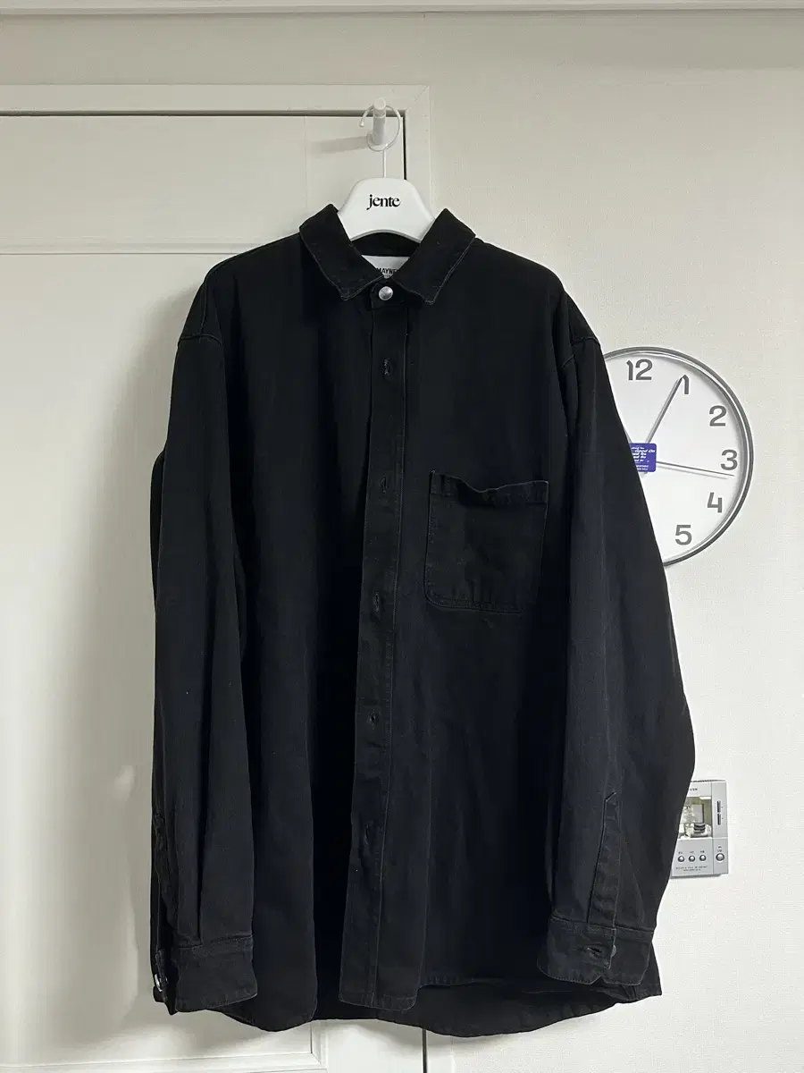 Headmaster Black Oversized Denim Shirt (Jacket) L