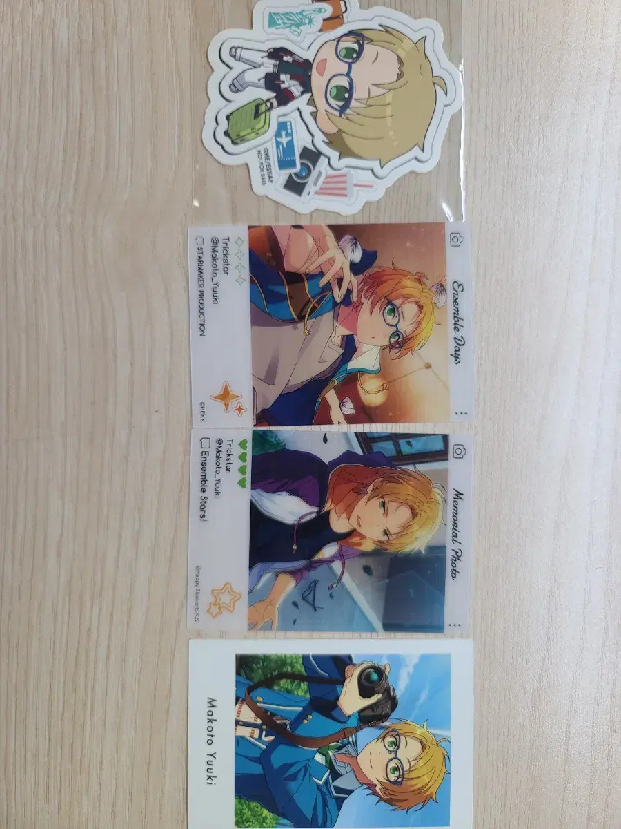 Anstar Yuuki Makoto stickers, pasha, polaroid pasha