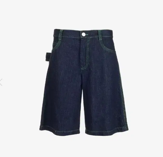 [NEW] Bottega Veneta Stitched Denim Shorts Indigo