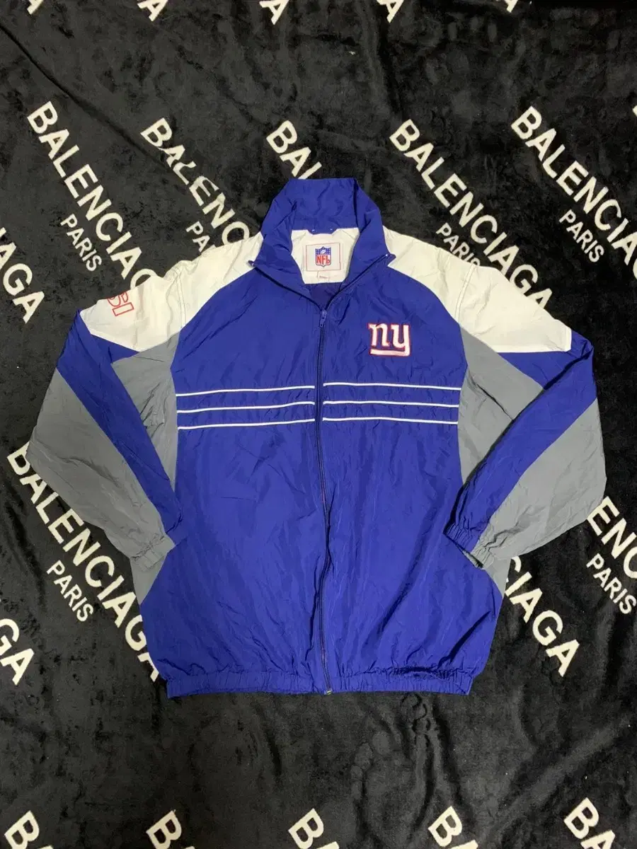 L)NFL New York Giants Windbreaker Woven Jersey Football Gourmet