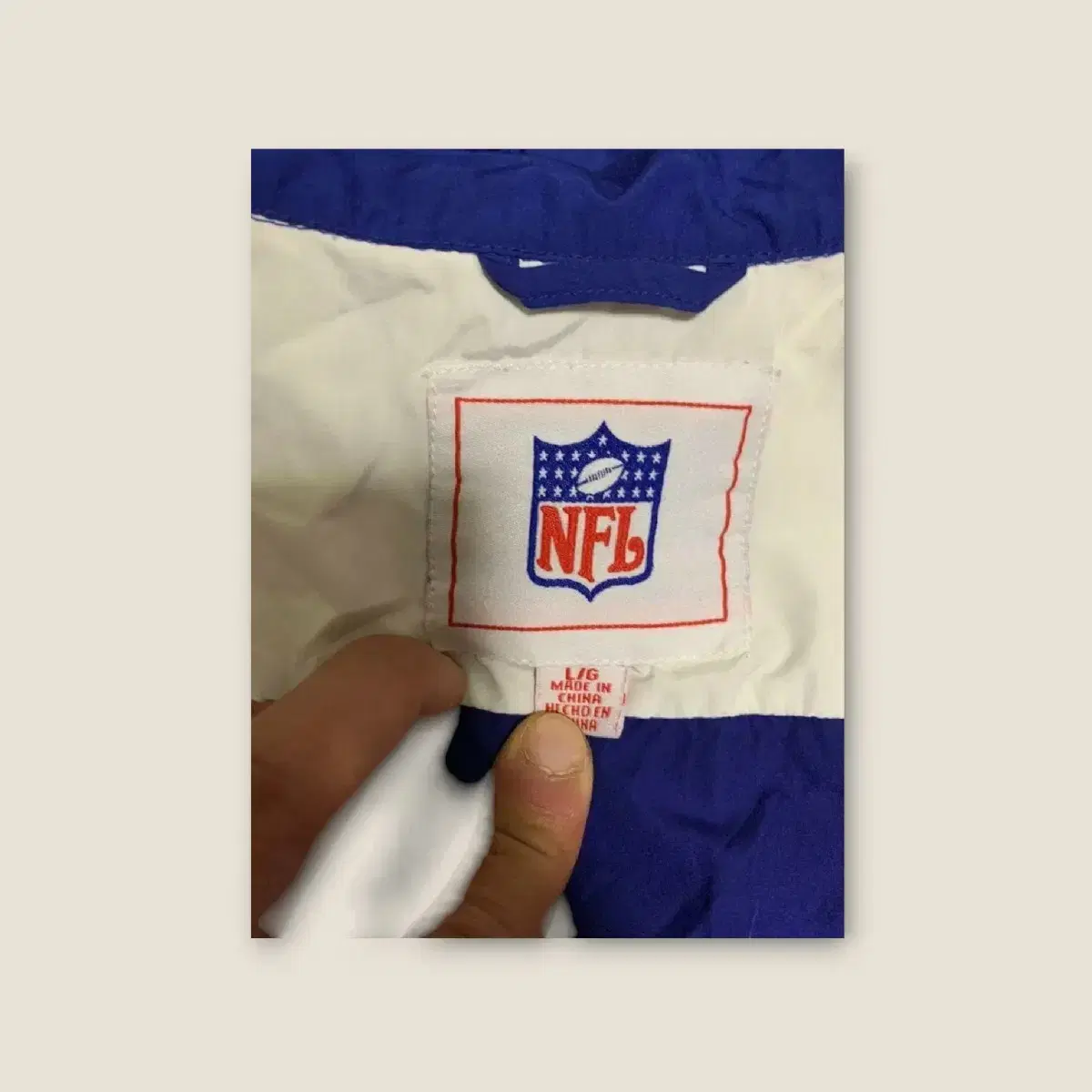 L)NFL 뉴욕 자이언츠 윈드브레이커 바람막이 우븐 져지 저지 풋볼 미식