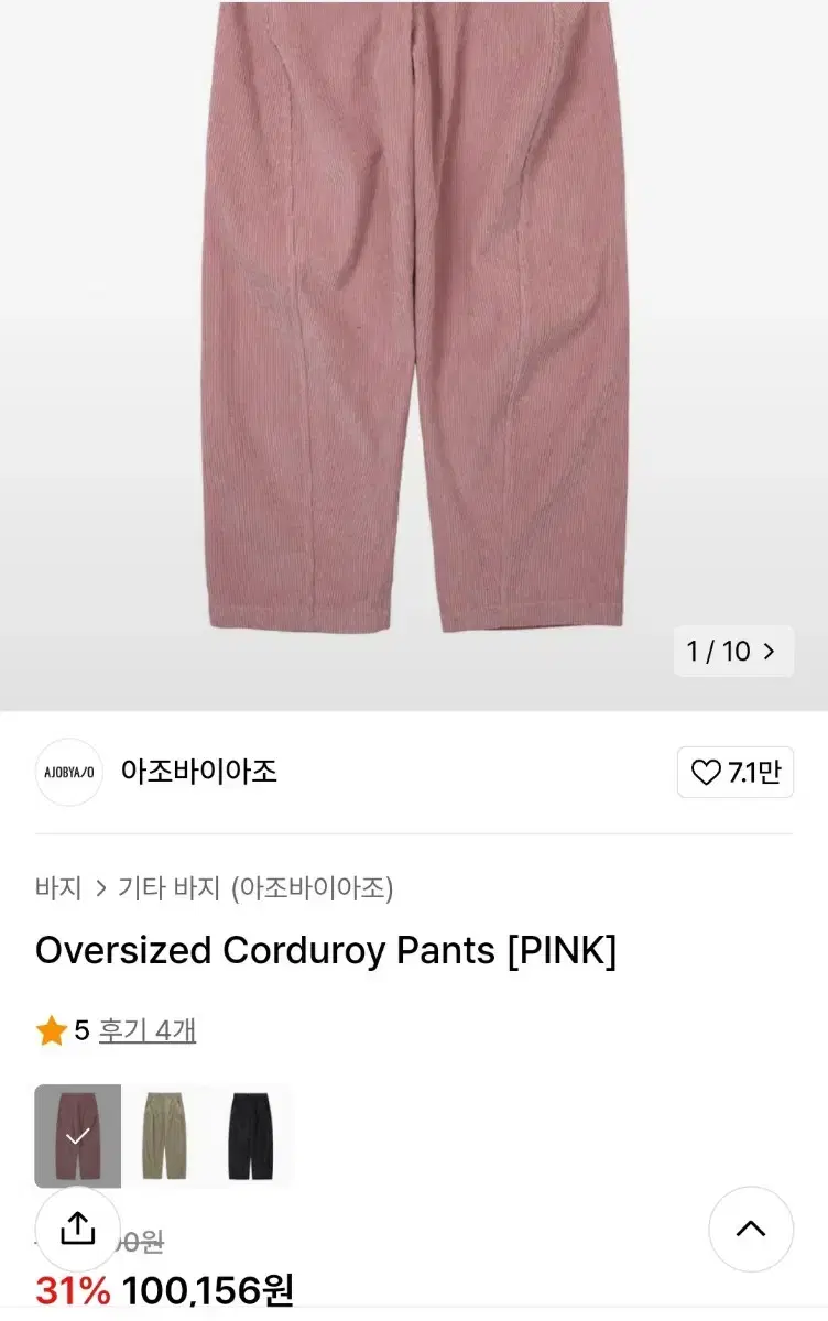 Oversized Corduroy Pants