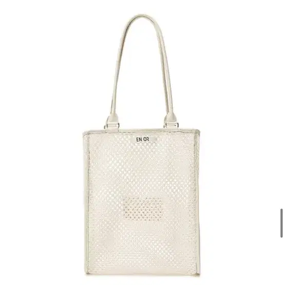 EN OR 엔오르 가방 LEATHER-TRIMMED MESH BAG