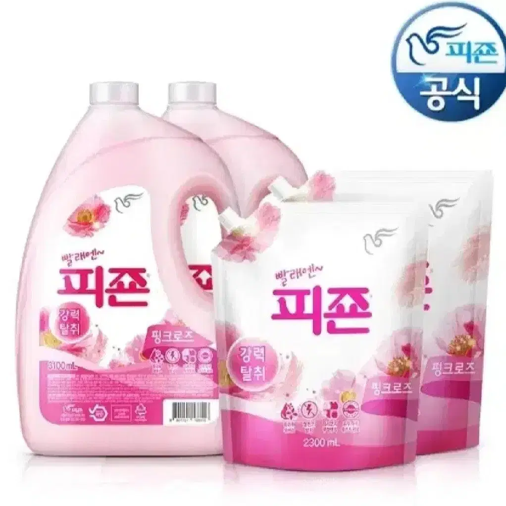 피죤섬유유연제3100MLX2개+2300MLX2개총10800ML3종선택