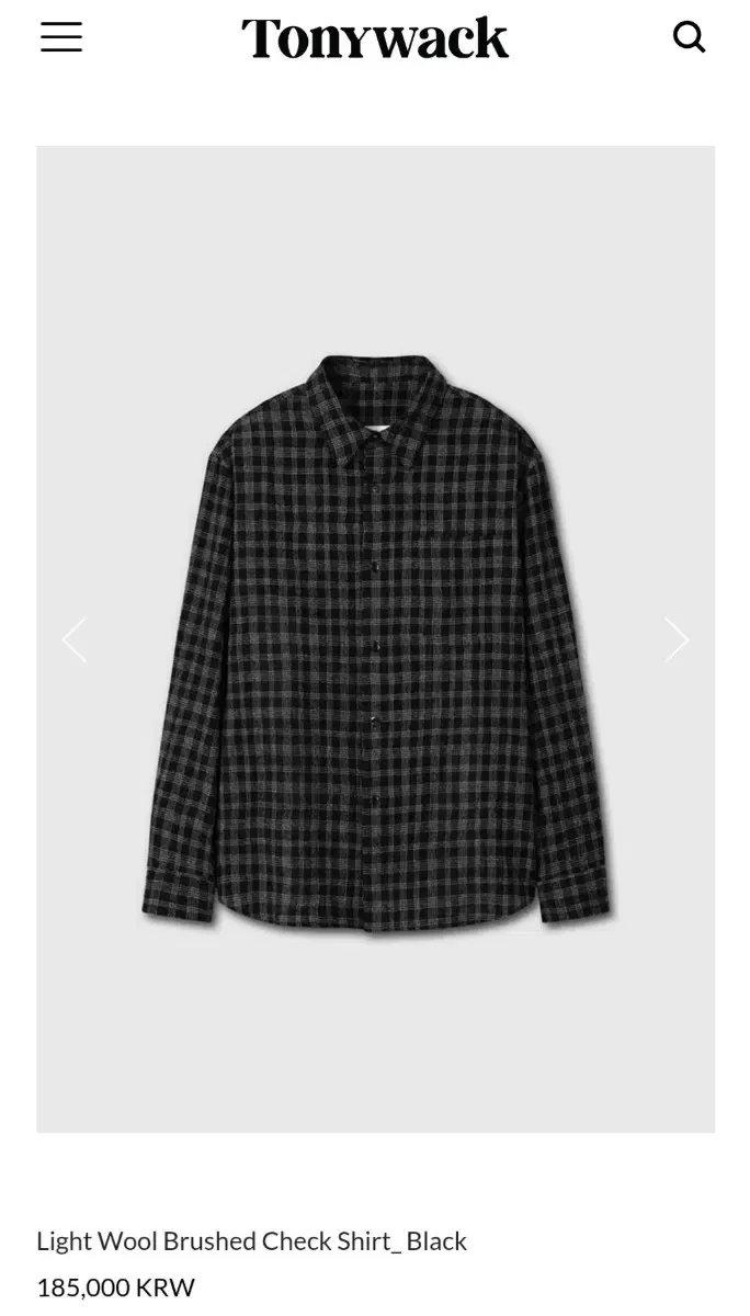 Tony Weck Check Shirt Black (L)