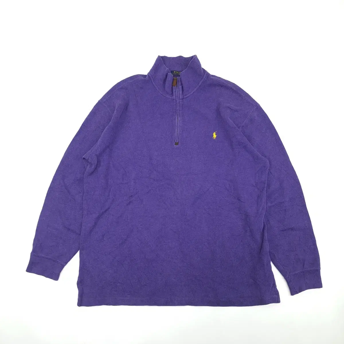 (CT912) XL Polo Purple Half-Zip Long Sleeve knit