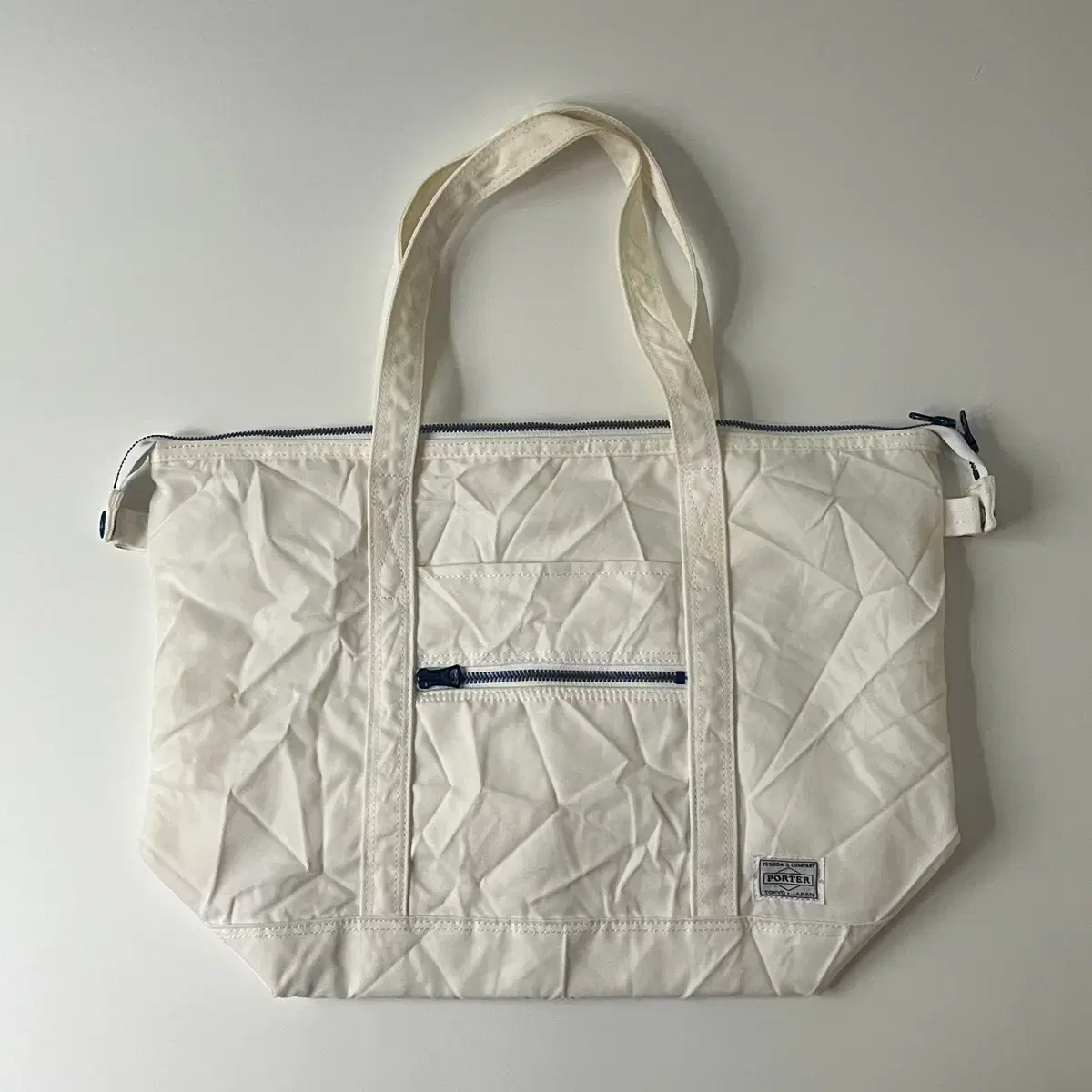 요시다포터 - pleats tote bag (white)