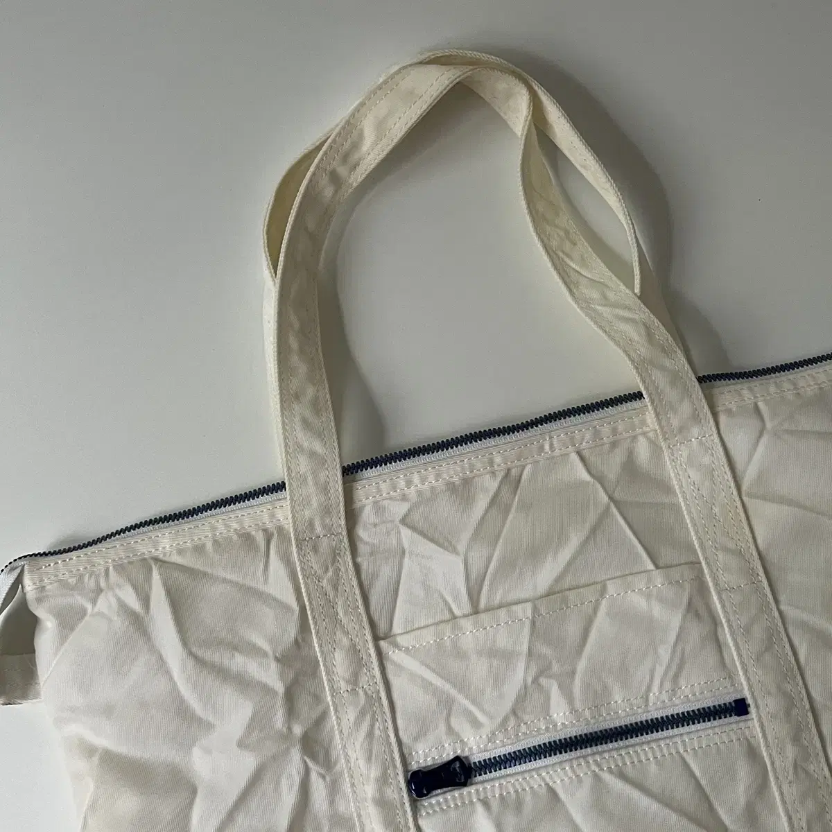 요시다포터 - pleats tote bag (white)