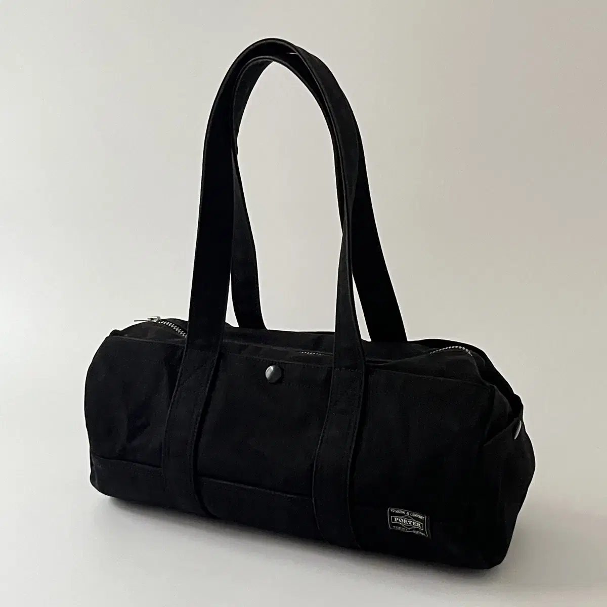 요시다포터 - twill cotton duffle bag L (black