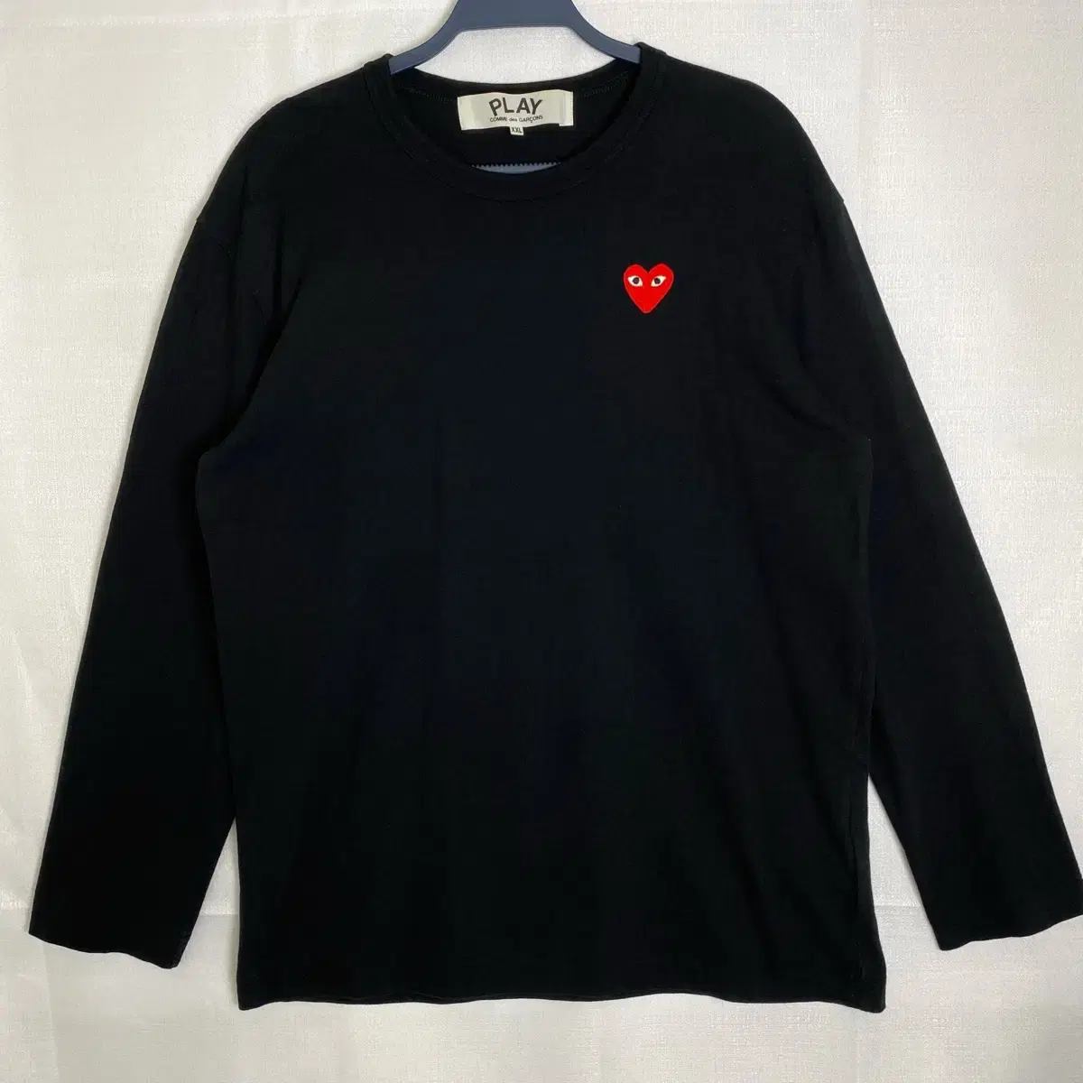 [2XL] Comme des Garçons Play Heart Waffen Long Sleeve Black