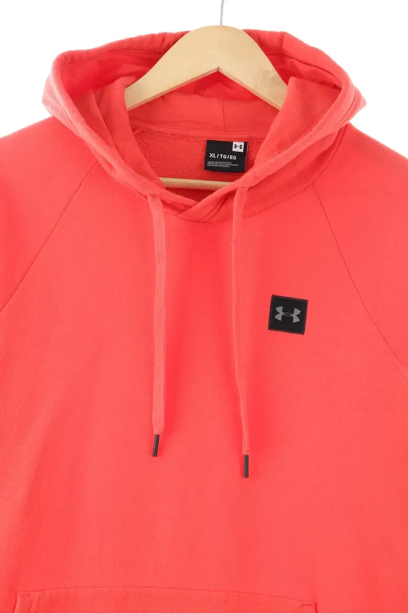 (XL) Under Armour Hoodie Pink Brushed Old School Loose Fit-FF19