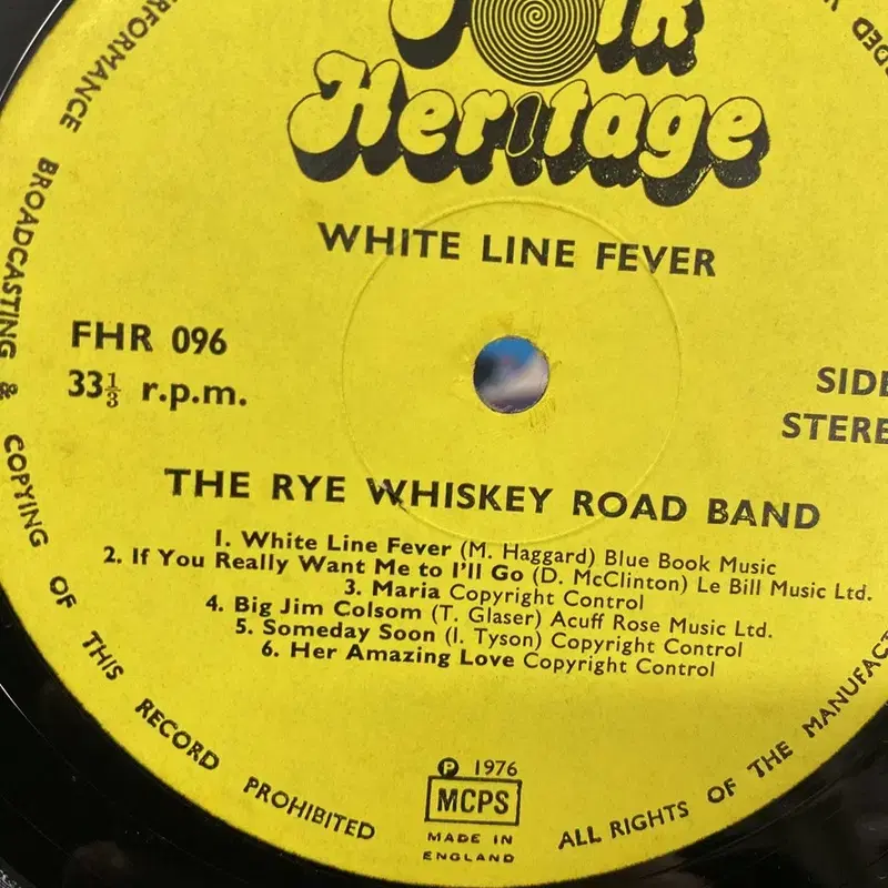 THE RYE WHISKEY ROAD BAND LP / AA2469