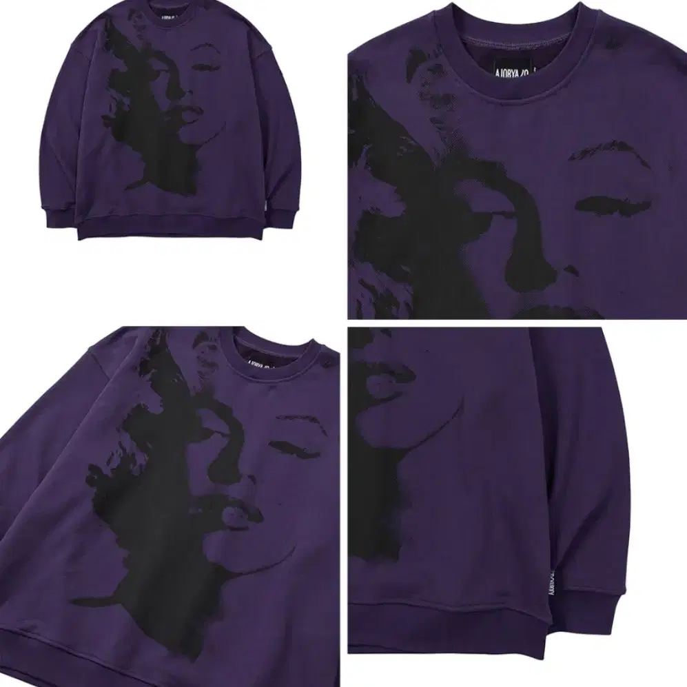 MM Face Oversized Sweatshirt [PURPLE]