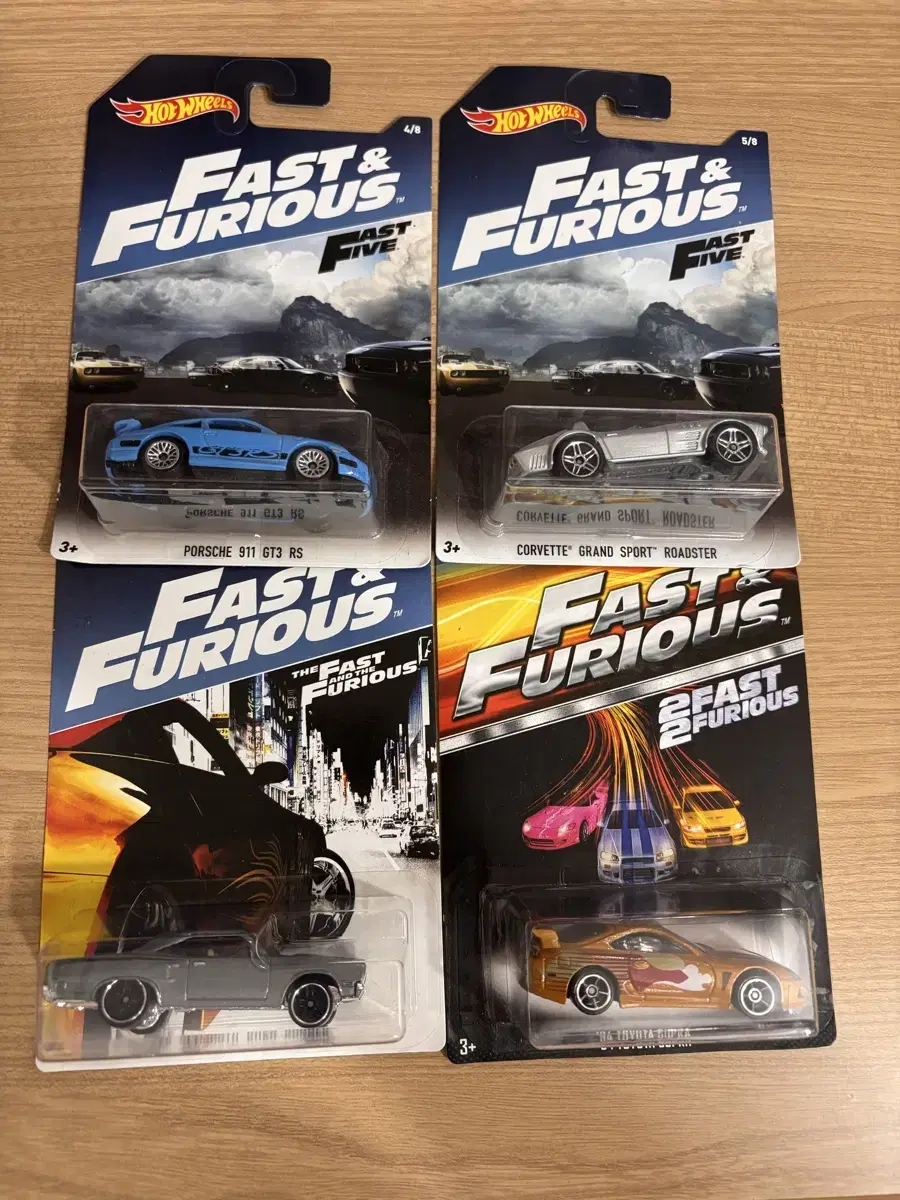 Hot Wheels Fast and Furious 3 unsealed (Supra, Corvette, Plymouth)