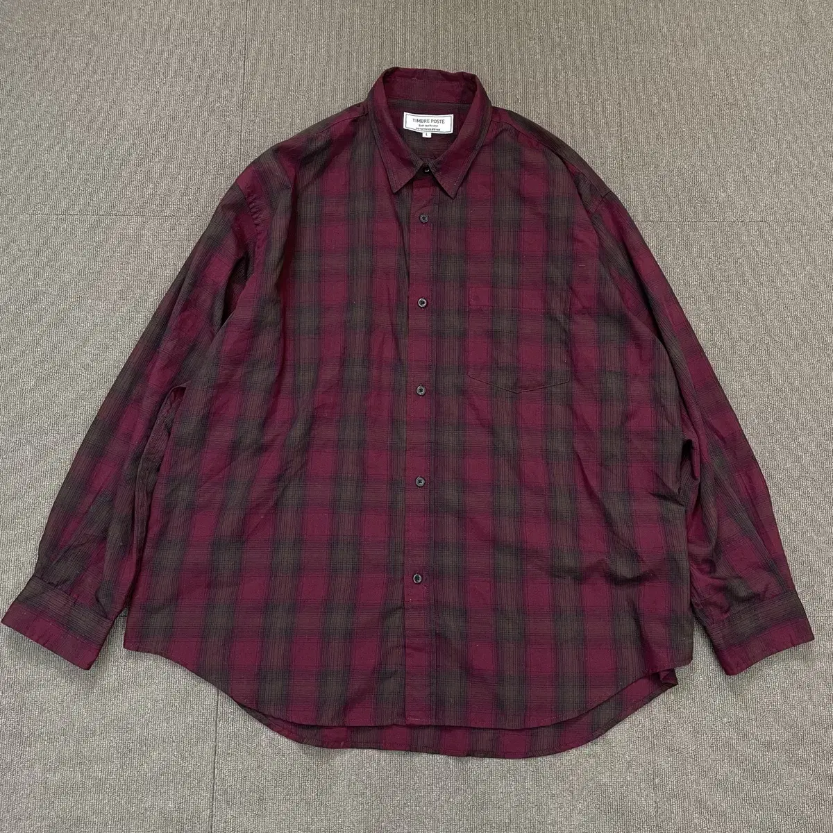 jpn TIMBRE POSTE Ombré check shirt L