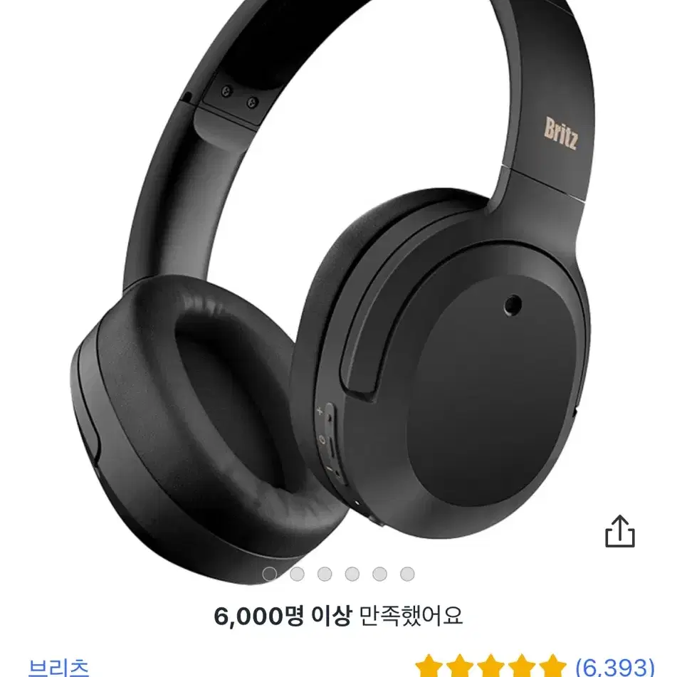 브리츠 BT4000 ANC 블루투스 스테레오 헤드셋 블랙