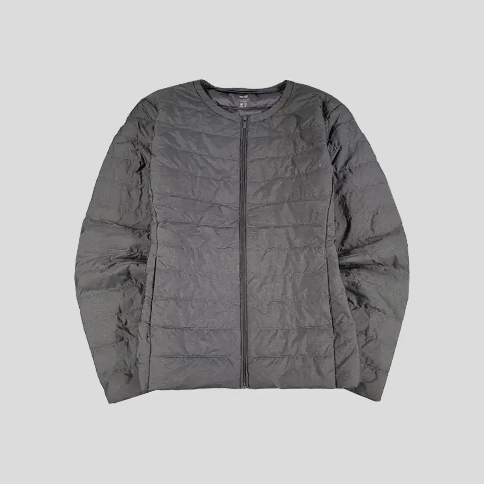 Uniqlo Gray Water-repellent Lightweight Duck Duck Down Lightweight Round Neck Padded Jumper