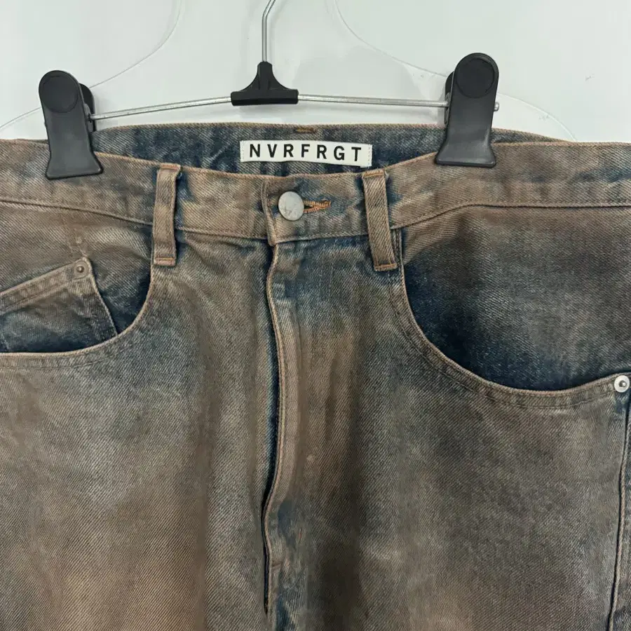 네버포겟NVRFRGT 3D TWISTED WIDE JEANS 1 size