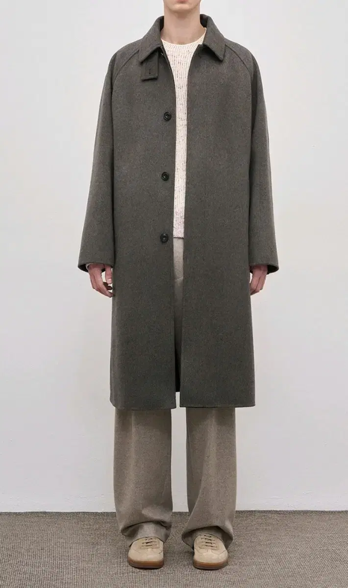 Time Homme 23FW Cashmere-blend Balmacan coat 105 size 105