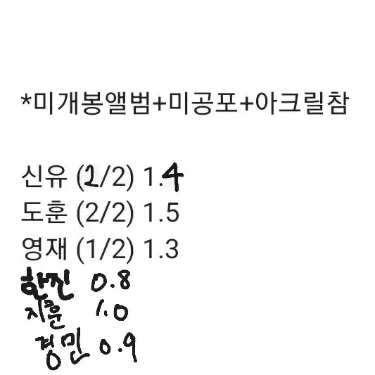 투어스 분철 위버스샵 앨범 양도 TWS 포카 특전 미공포