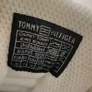 TOMMY 타미힐피거 슈즈 폐기 청키 리너