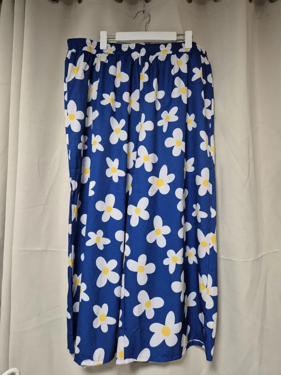 Floral Banded Wide-leg Pants Big Size 4XL