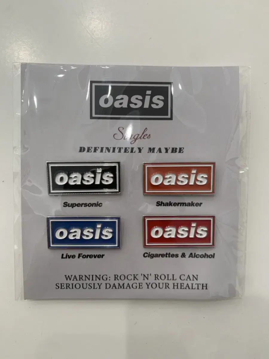 Band Oasis Logo Badge Set Liam Noel Gallagher Official Merchandise